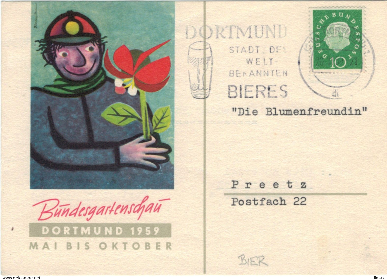 Bier Birra Biere - Dortmund Stadt Des Weltbekannten Bieres 1959 - Bundesgartenschau - Beers