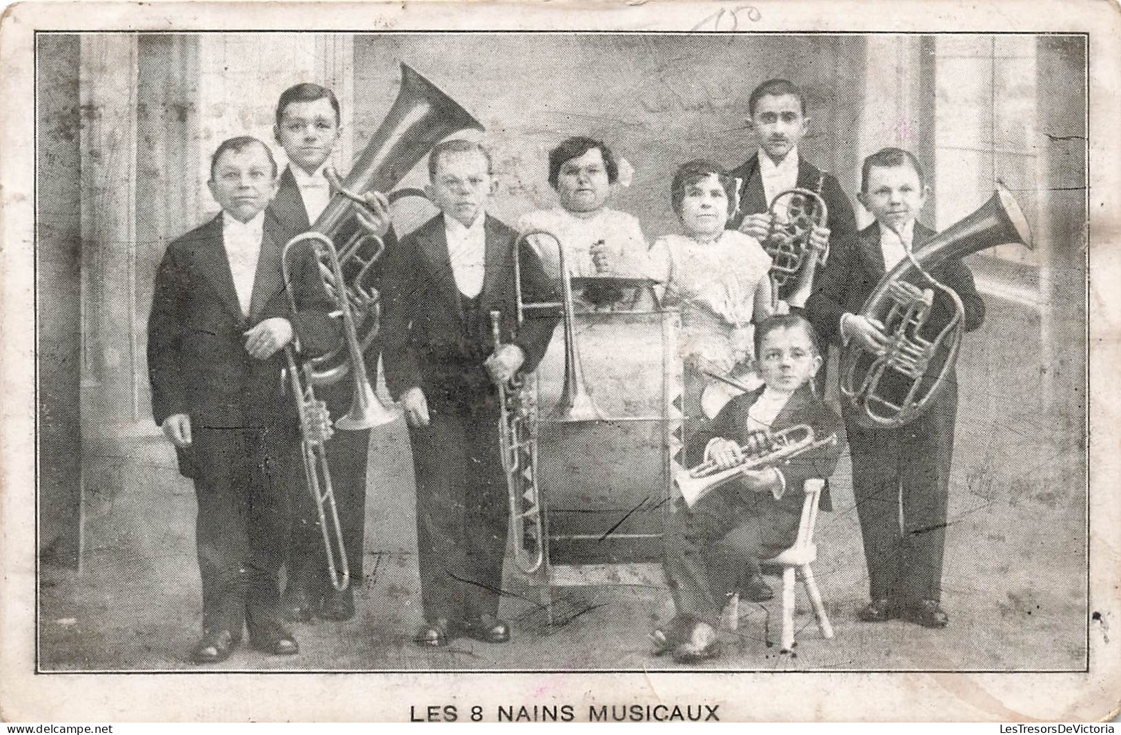 CELEBRITES - Musiciens - Les 8 Nains Musicaux - Instruments De Musique - Orchestre - Carte Postale Ancienne - Sänger Und Musikanten