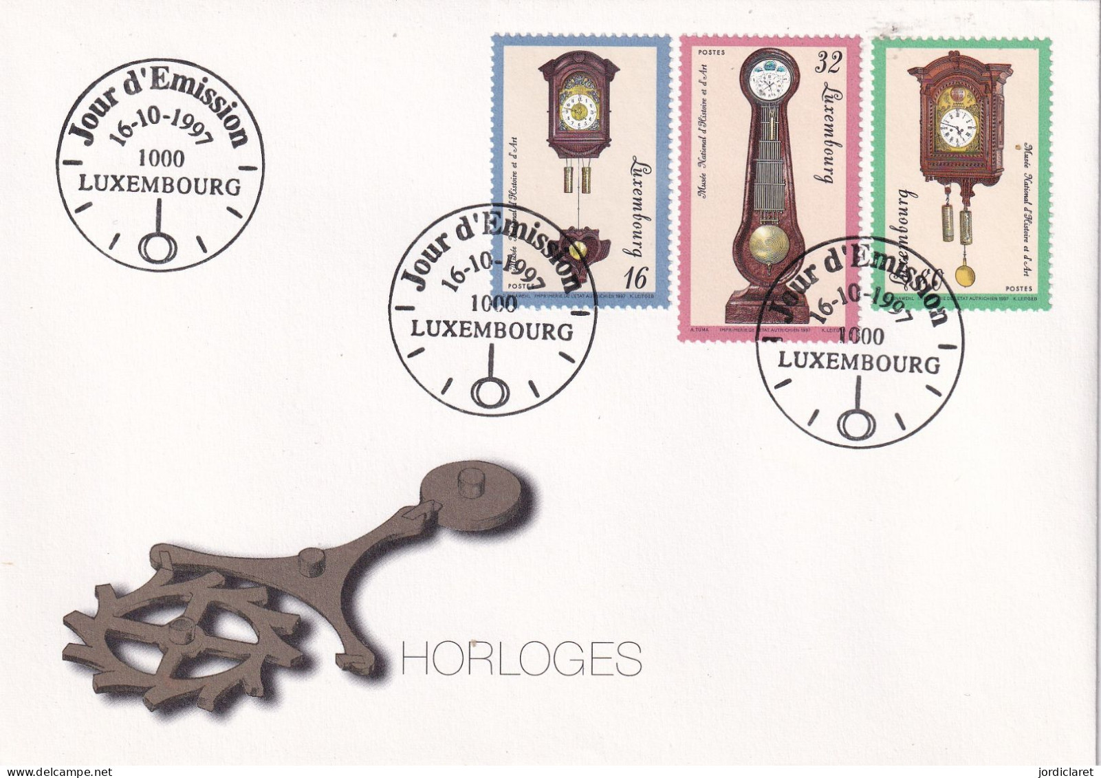 FDC 1997  LUXEMBURGT - Horlogerie