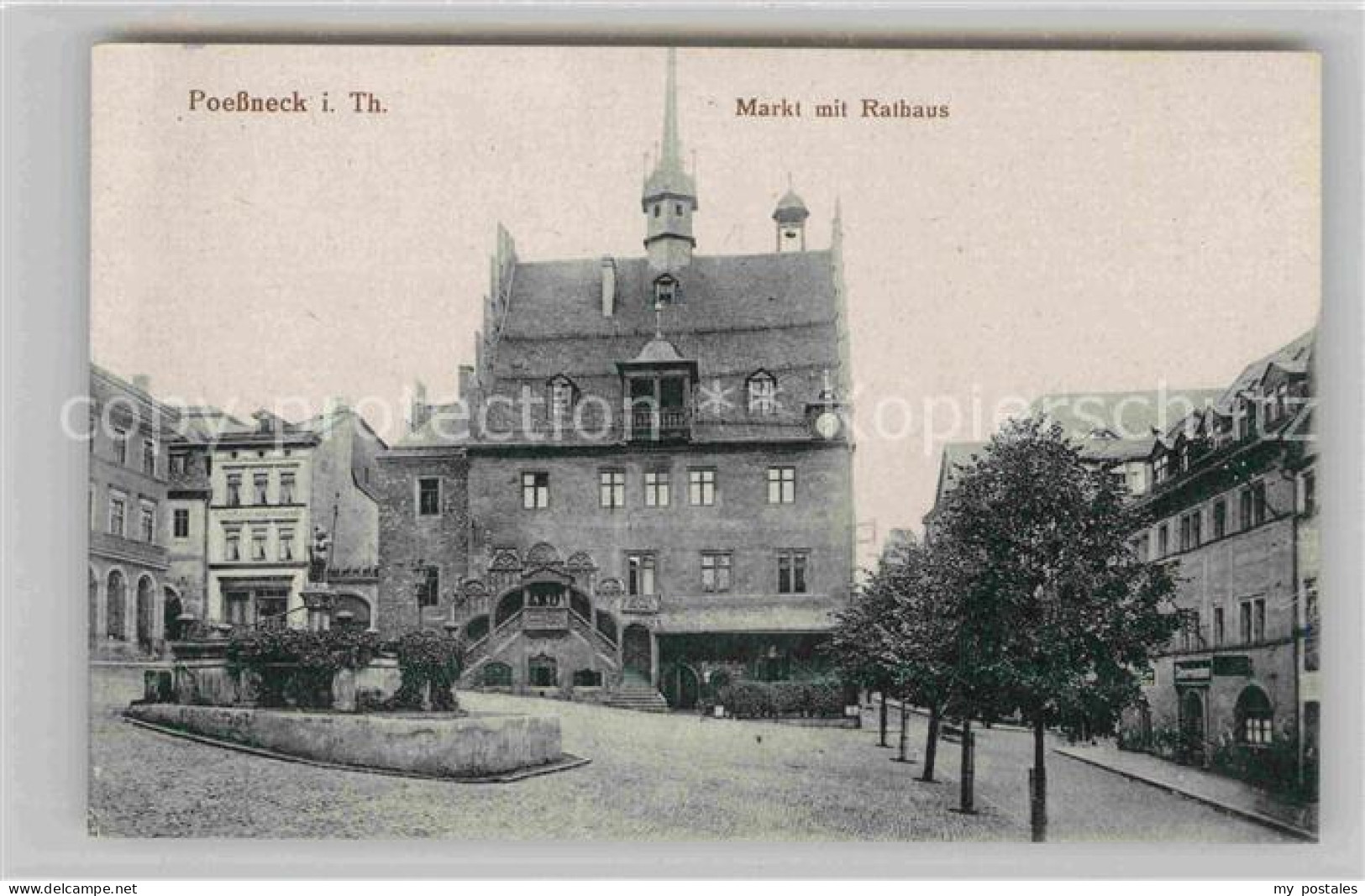 42685183 Poessneck Markt Mit Rathaus Poessneck - Poessneck