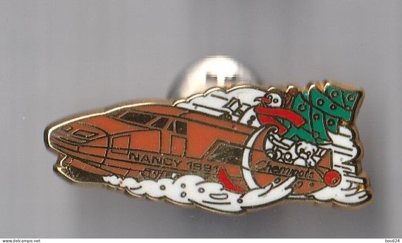 PIN'S   THEME SNCF NOEL DES CHEMINOTS  NANCY 1991 - TGV