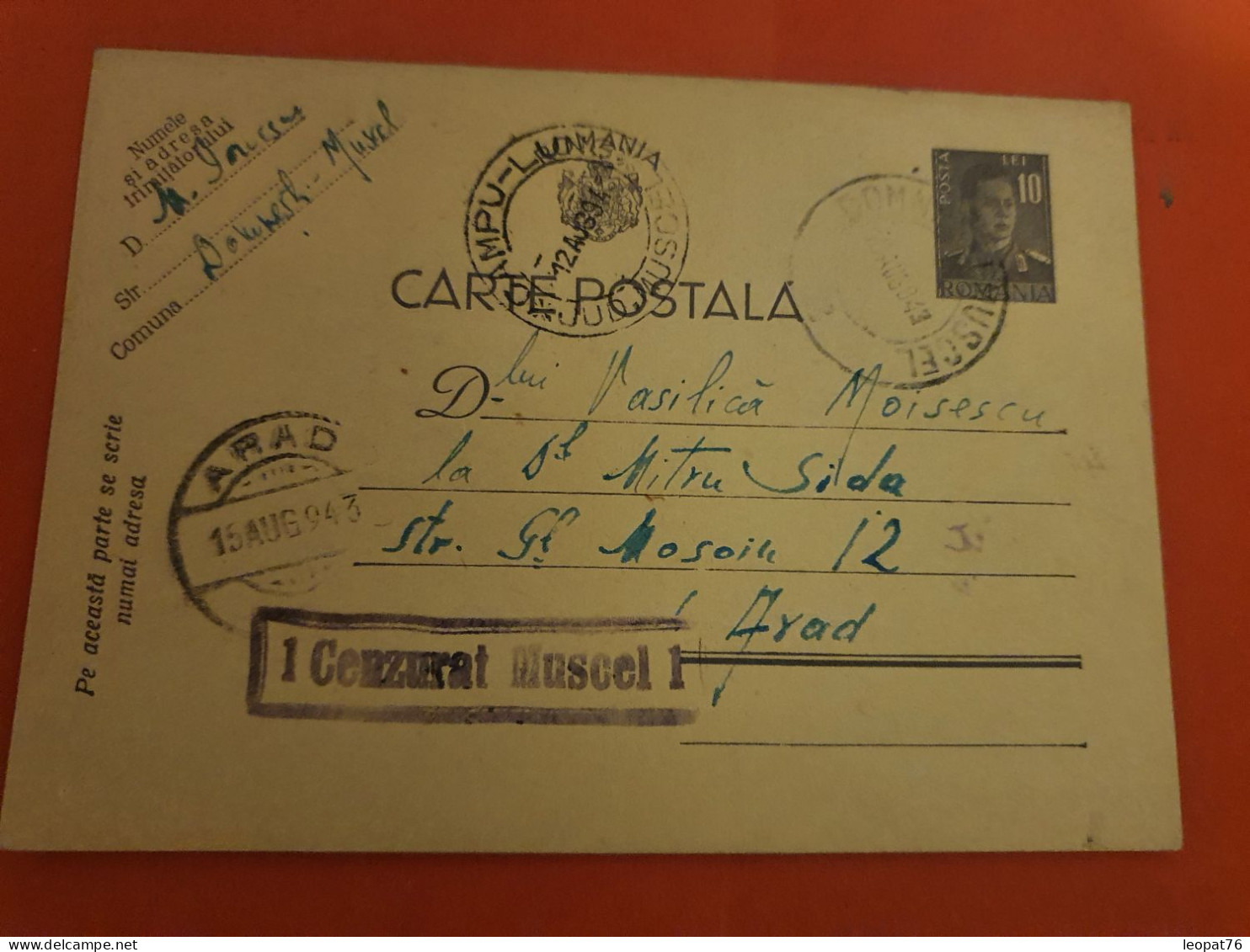 Roumanie - Entier Postal De Domnestii Pour Arad En 1943 Avec Cachet De Contrôle - D 319 - Postal Stationery