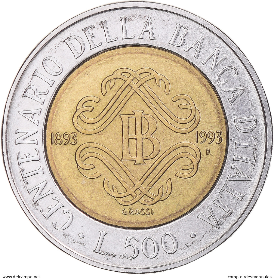 Monnaie, Italie, 500 Lire, 1993, Rome, TTB, Bimétallique, KM:160 - 500 Liras