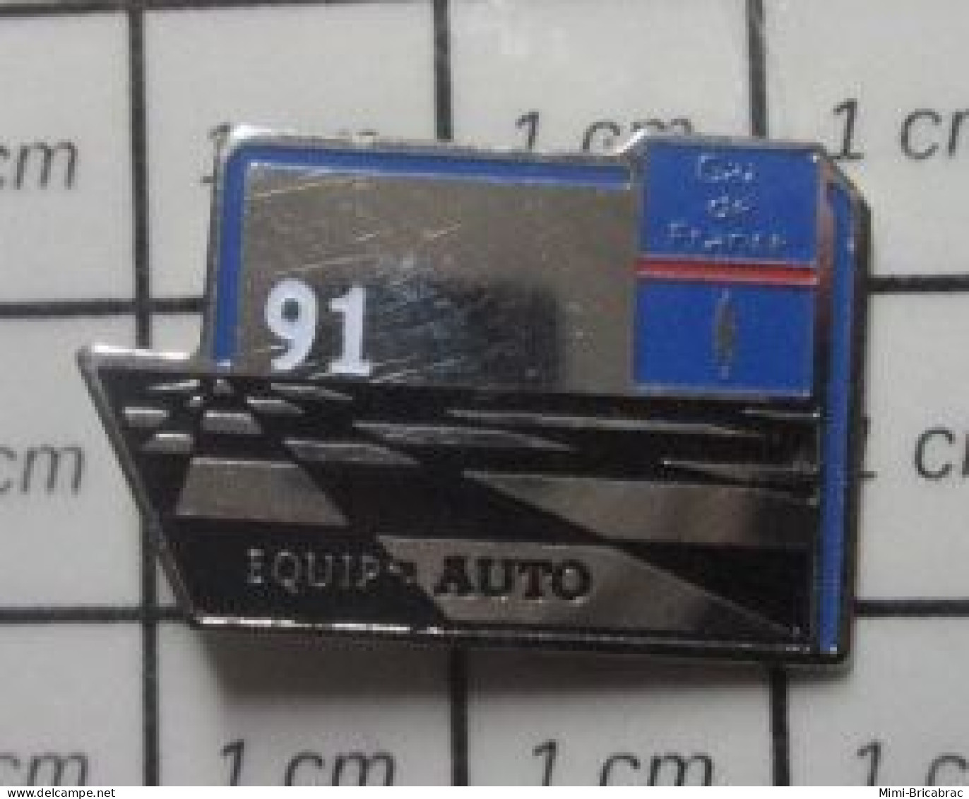 222 Pin's Pins / Beau Et Rare / EDF GDF / EQUIP AUTO 91 DAMIER ECHIQUIER - EDF GDF