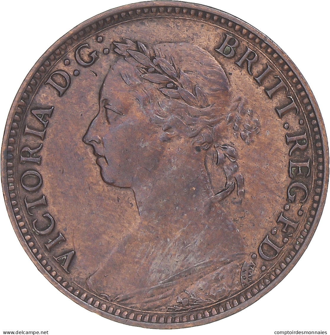 Monnaie, Grande-Bretagne, Victoria, Farthing, 1882, Heaton, SPL, Bronze, KM:753 - B. 1 Farthing