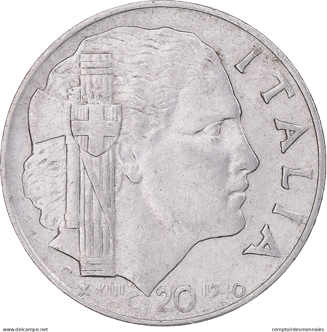 Monnaie, Italie, Vittorio Emanuele III, 20 Centesimi, 1940, Rome, TTB, Acier - 20 Liras