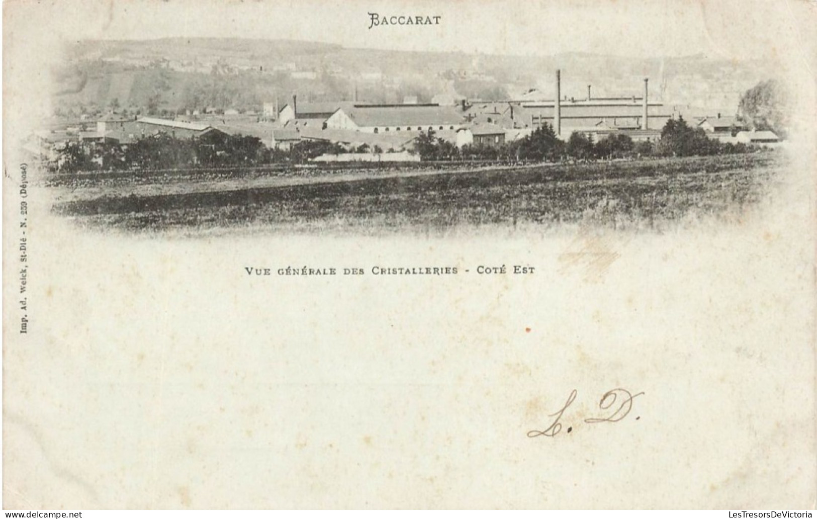 FRANCE - Baccarat - Vue Générale Des Cristallaeries - Côté Est - Dos Non Divisé - Carte Postale Ancienne - Baccarat