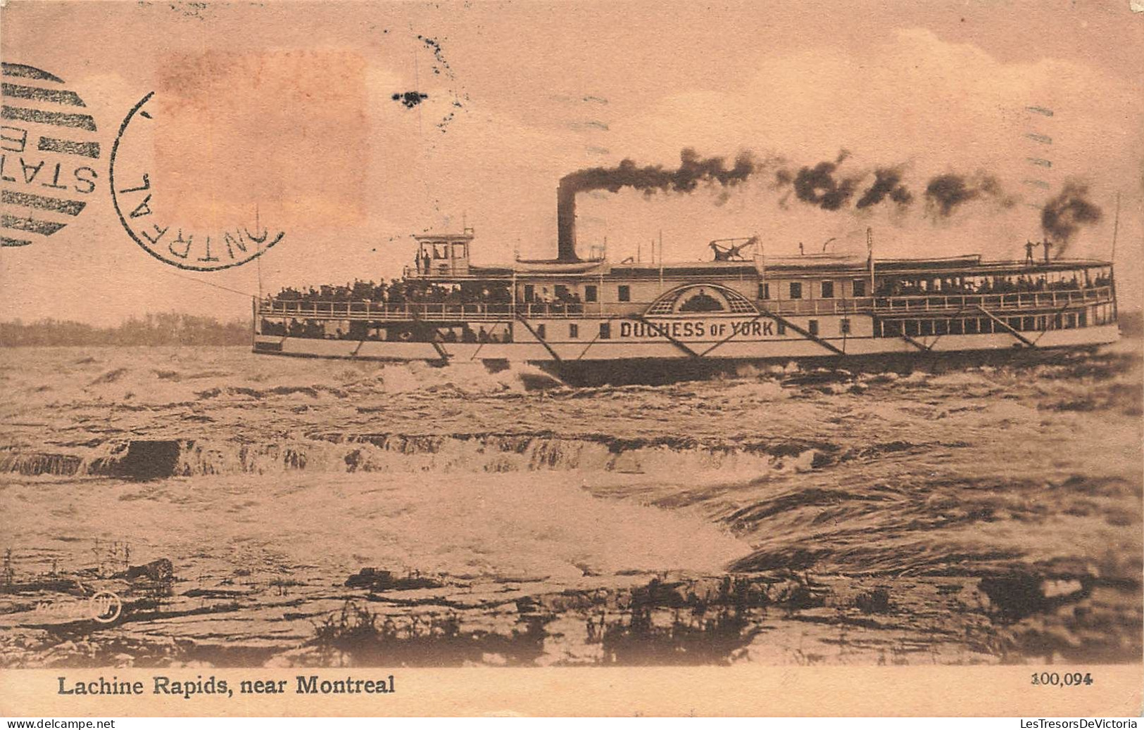 CANADA - Montreal - Lachine Rapids Near Montreal - Ship Duchess Of York - Carte Postale Ancienne - Montreal