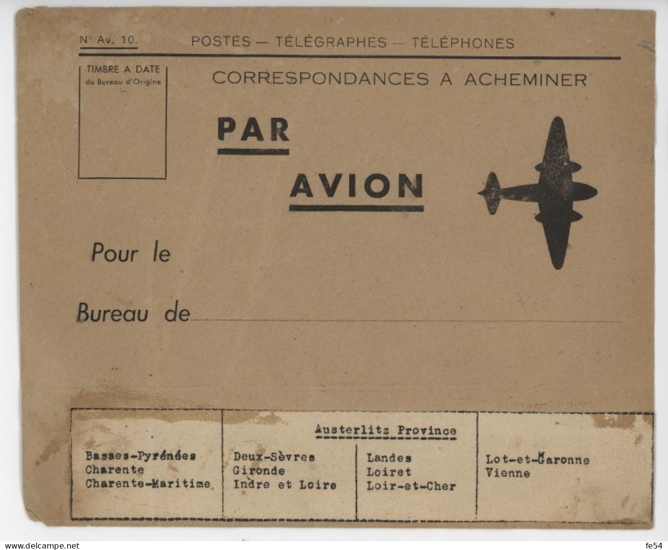 ° AVIATION ° ENVELOPPE " PAR AVION " ° LOT DE 3 ENVELOPPES ° - Aviation