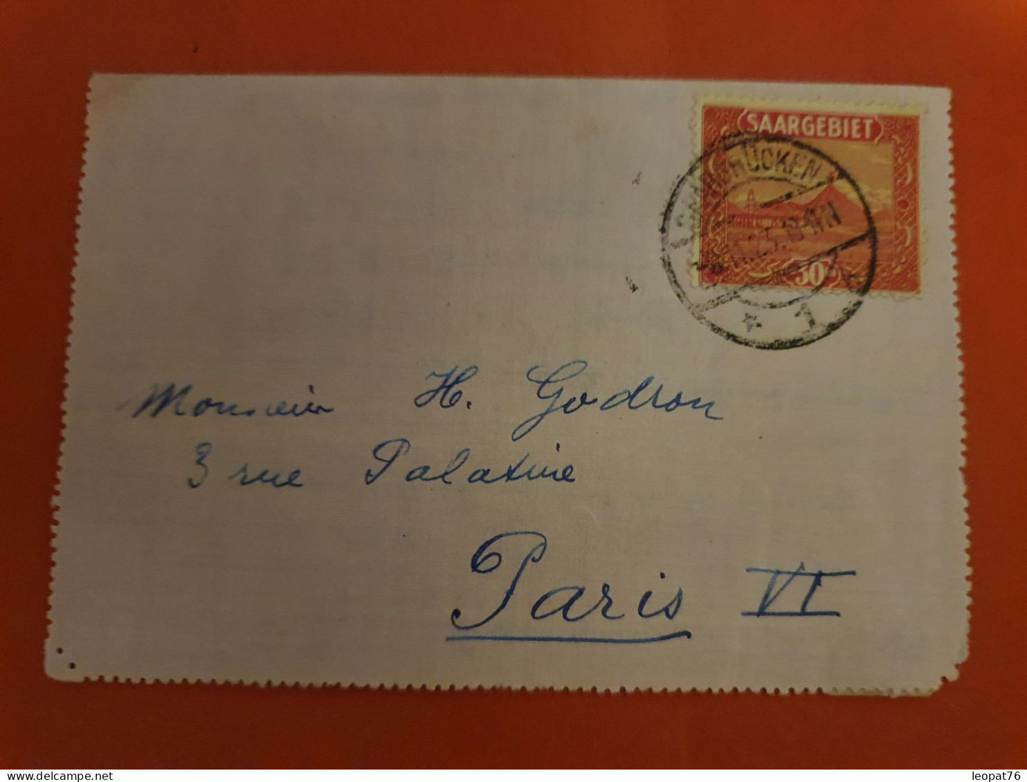 Sarre - Carte Lettre De Saarbrücken Pour La France En 1923 - D 351 - Lettres & Documents