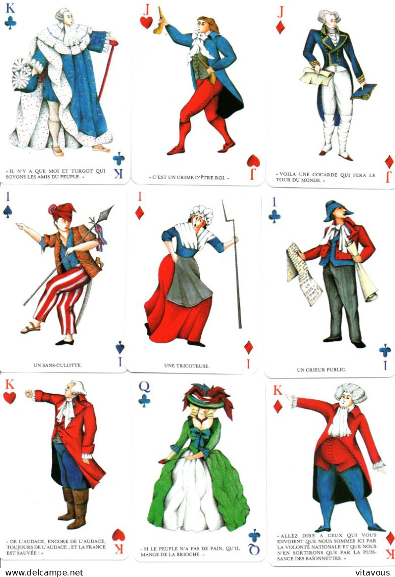 Jeu De 54 Cartes LA REVOLUTION FRANÇAISE Playing Card - 54 Cartas