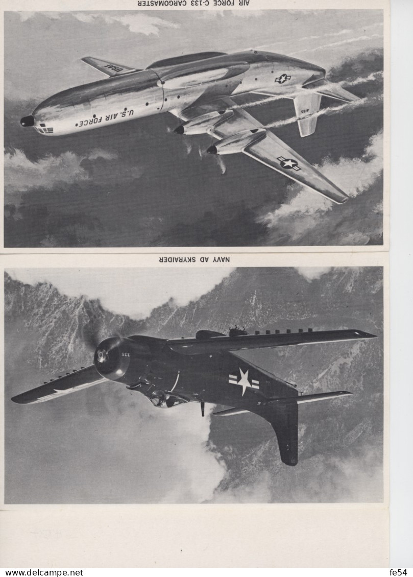 ° AVIATION ° AVION ° FAMOUS DOUGLAS MILITARY AIRCRAFT ° PROPAGANDE -- DEPLIANT PUBLICITAIRE °