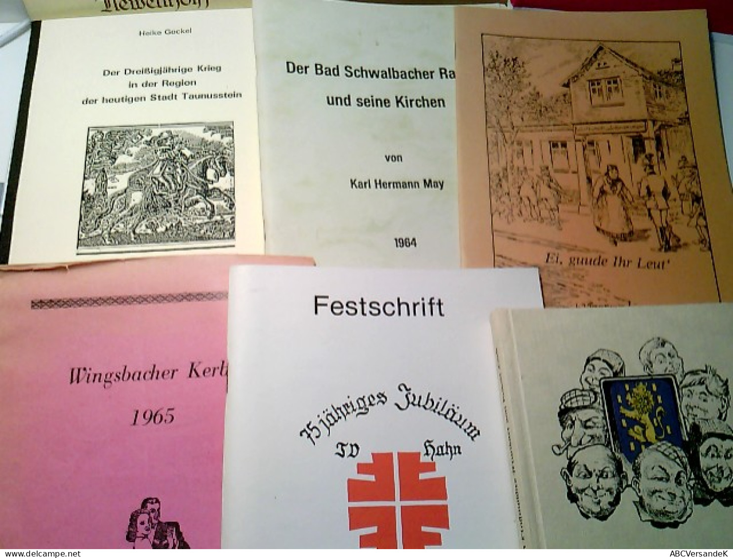 Konvolut: 9 Div. Bände Chroniken, Festschriften Und Karten über Taunusstein Und Seine Verschiedenen Stadtteile - Hessen