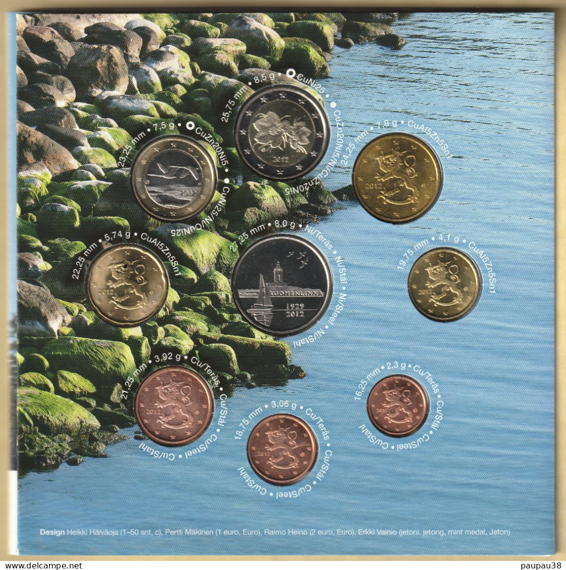 COFFRET EUROS FINLANDE 2012 NEUF FDC - 9 MONNAIES - Finlandia