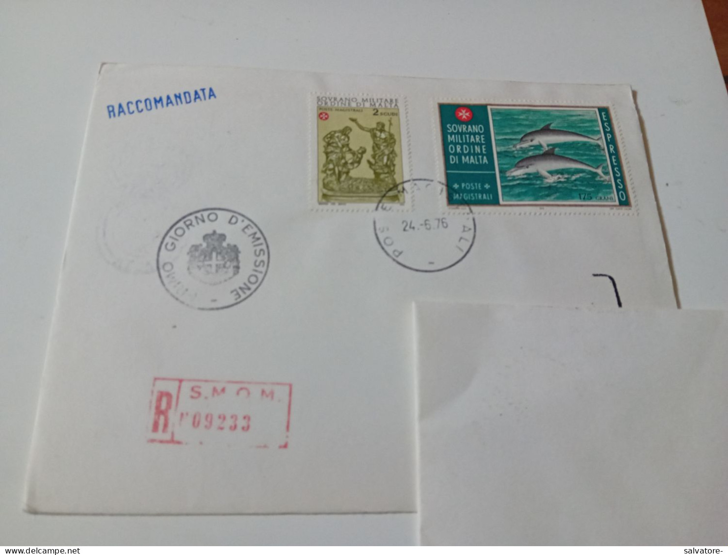 RACCOMANDATA VATICANO. 1976- PRIMO GIORNO - Lettres & Documents