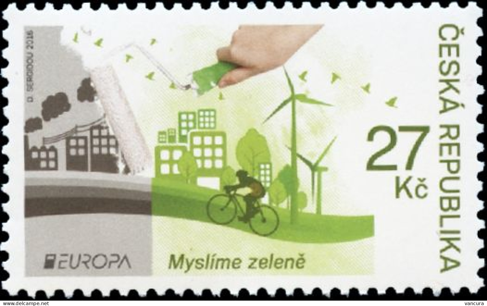 ** 884 Czech Republic EUROPA 2016 Enviroment Wind Power Plant Cycling - 2016