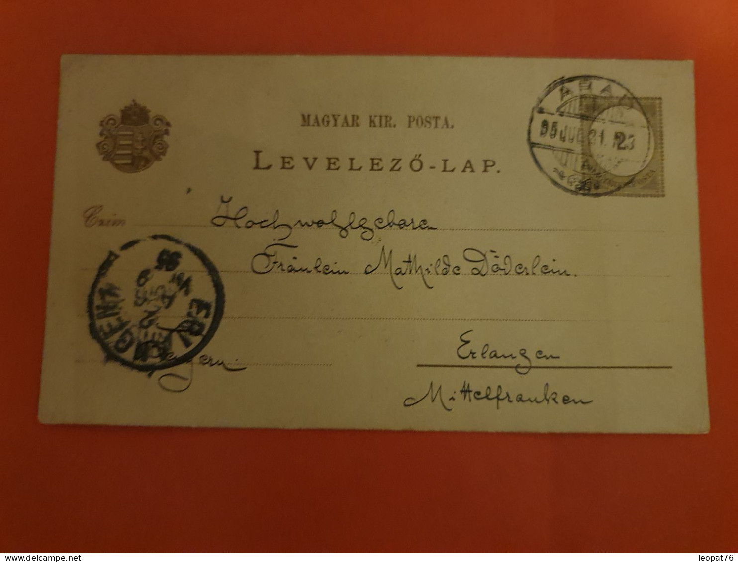 Hongrie - Entier Postal De Arad Pour Erlangen En 1895 - D 370 - Interi Postali