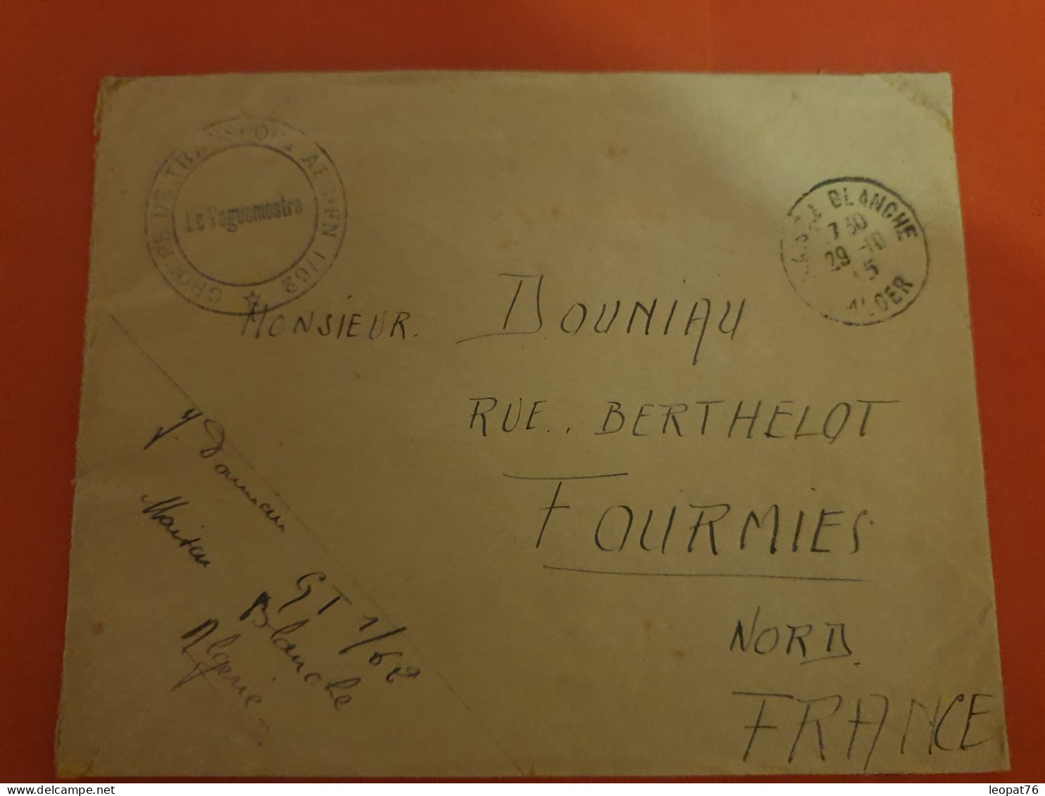 Algérie - Enveloppe En Fm De Maison Blanche Pour La France En 1945 - D 373 - Storia Postale