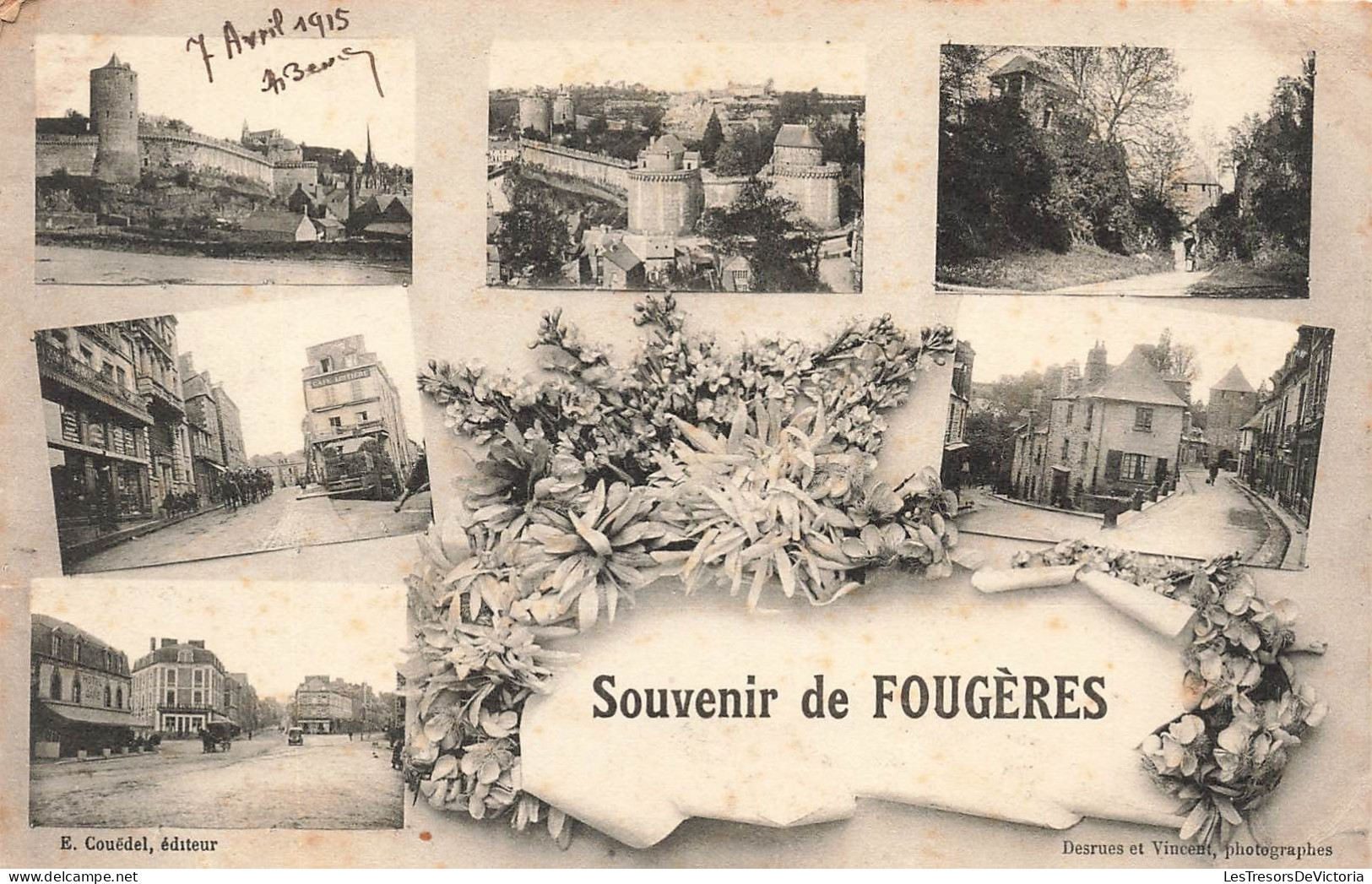 FRANCE - Souvenir De Fougères - E Couëdel - Desrues Et Vincent Photographes - Multivues - Carte Postale Ancienne - Fougeres