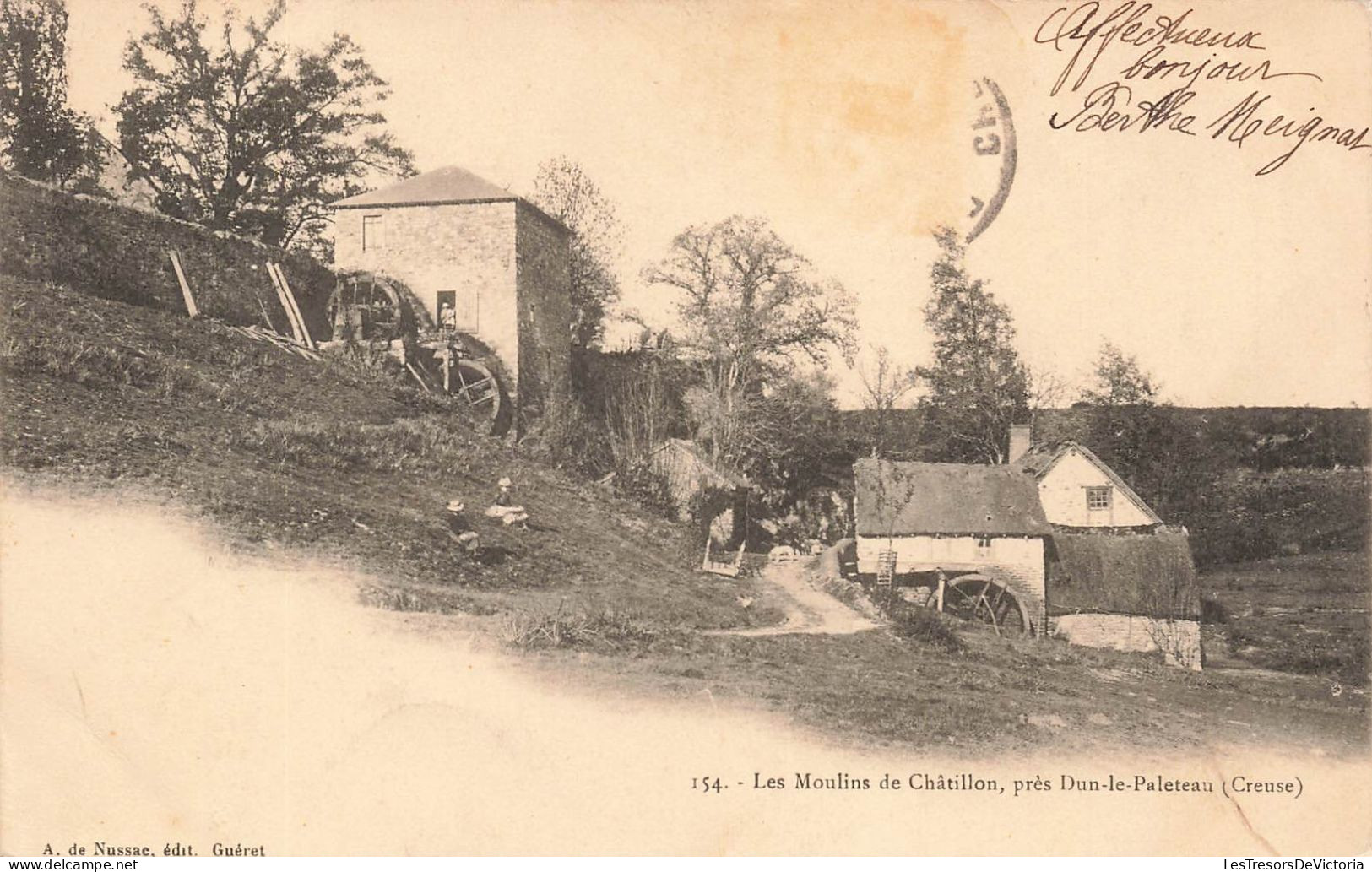 FRANCE - Les Moulins De Châtillon, Près Dun Le Paleteau (Creuse) - Campagne - Carte Postale Ancienne - Dun Le Palestel