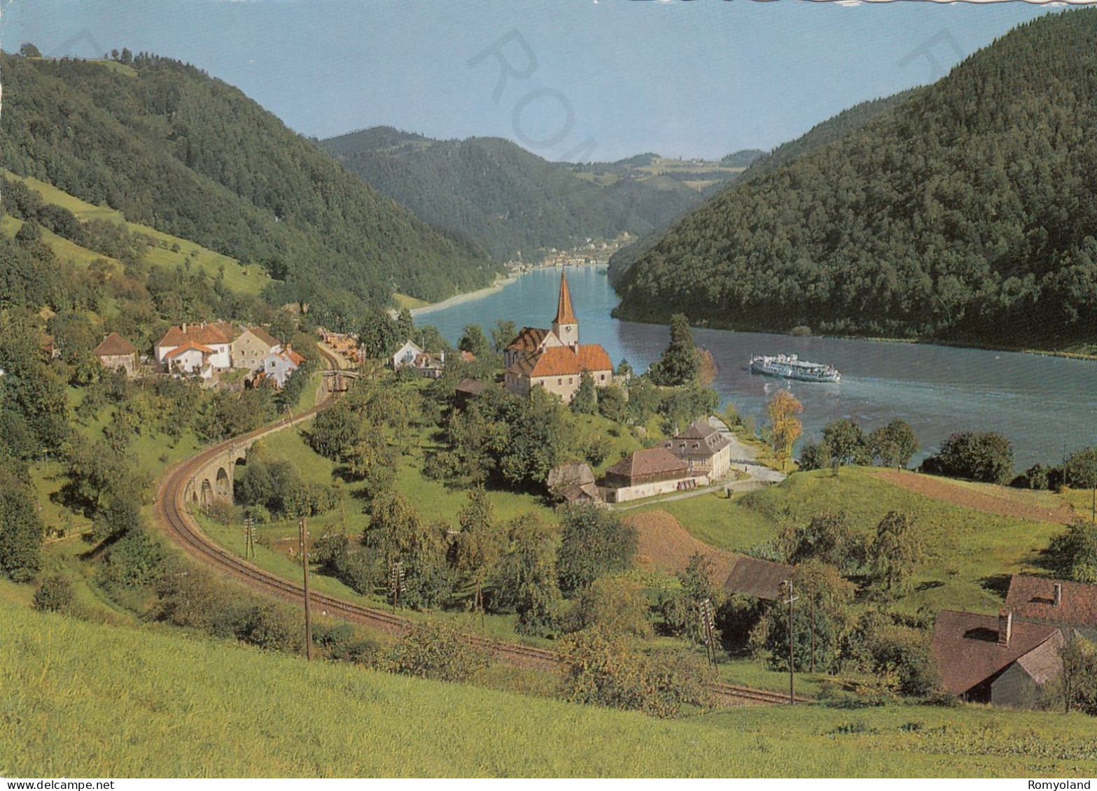 CARTOLINA  ST.NIKOLA AN DER DONAU,PERG,ALTA AUSTRIA,AUSTRIA-BOLLO STACCATO,VIAGGIATA 1971 - Perg