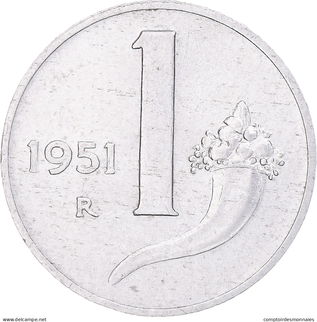 Monnaie, Italie, Lira, 1951, Rome, TTB, Aluminium, KM:91 - 1 Lire