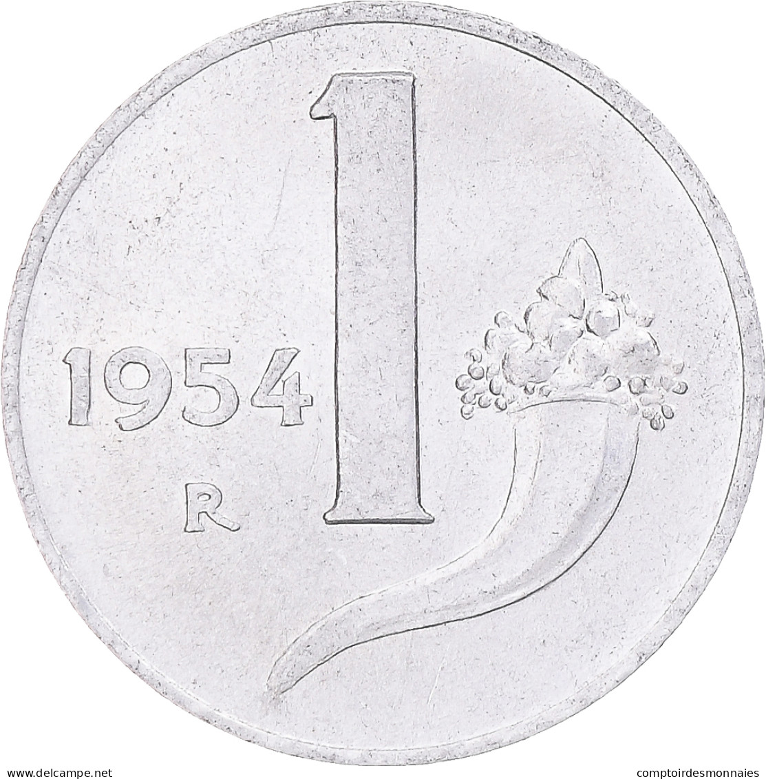Monnaie, Italie, Lira, 1954, Rome, SUP, Aluminium, KM:91 - 1 Lire