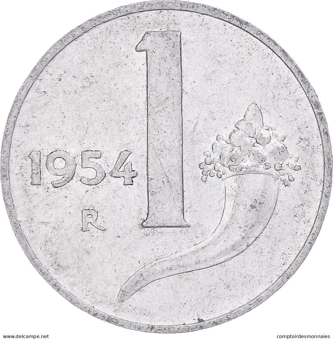 Monnaie, Italie, Lira, 1954, Rome, TTB, Aluminium, KM:91 - 1 Lira