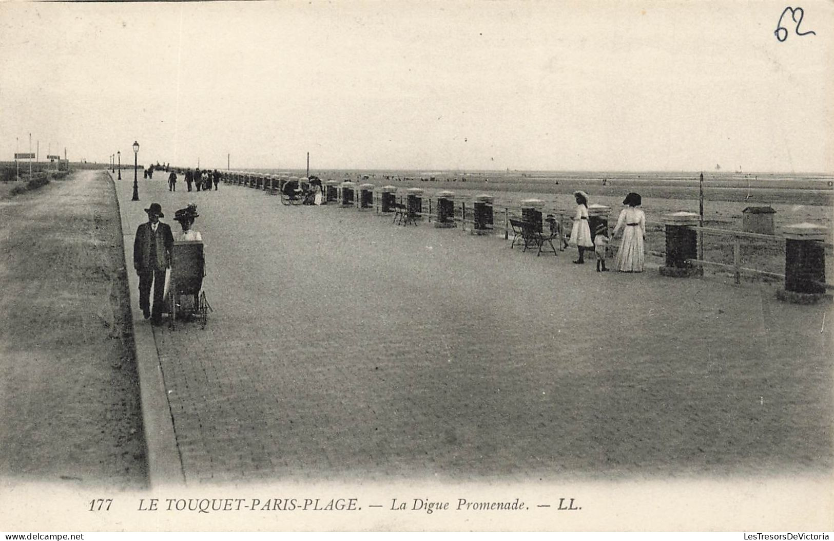 FRANCE - Le Touquet - Paris - Plage - La Digue Promenade - Carte Postale Ancienne - Le Touquet