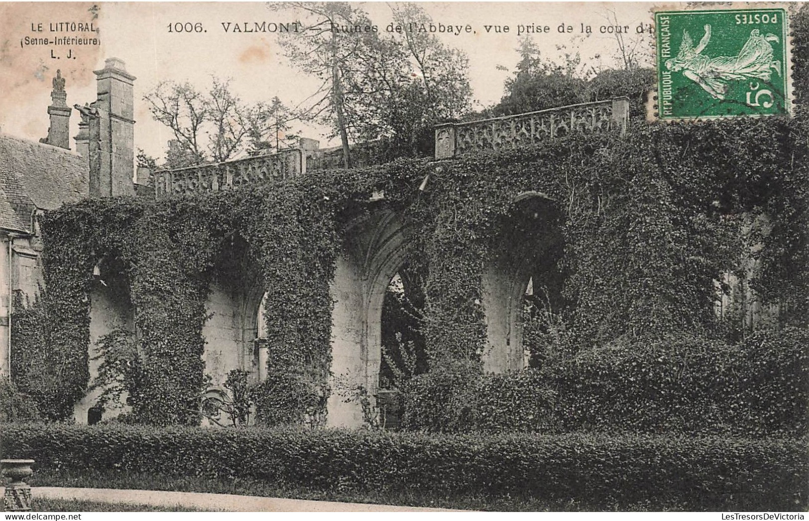 FRANCE - Valmont - Ruines De L'Abbaye - Vue Prise De La Cour D'honneur - Carte Postale Ancienne - Valmont