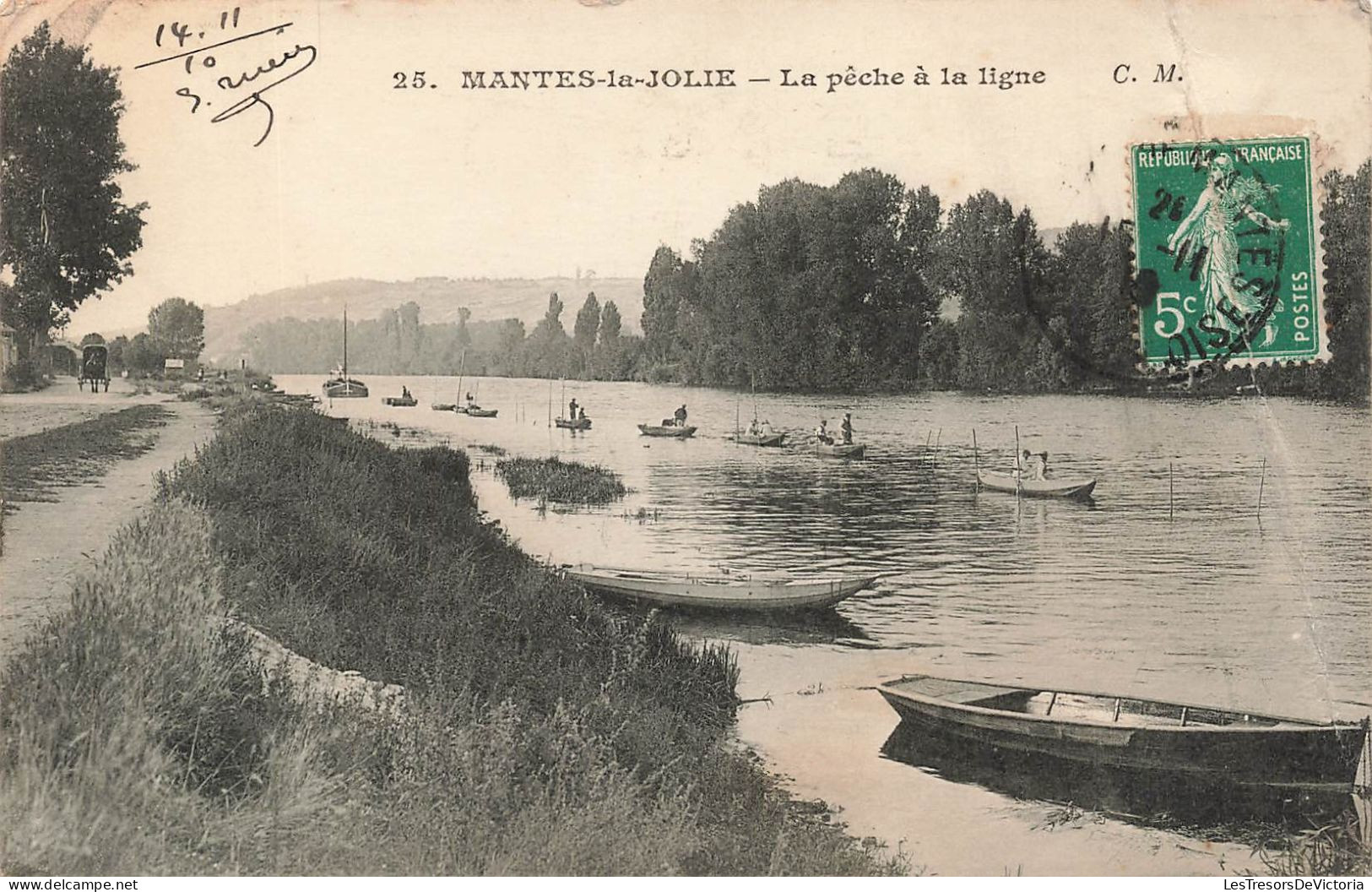 FRANCE - Mantes La Jolie - La Pêche à La Ligne - Carte Postale Ancienne - Mantes La Jolie