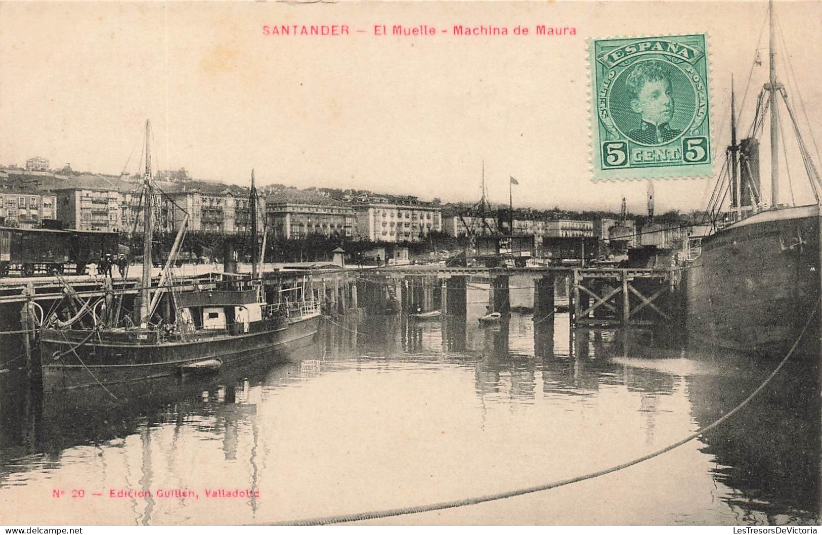 ESPAGNE - Santander - El Muelle - Machina De Maura - Edition Guillen - Carte Postale Ancienne - Cantabria (Santander)