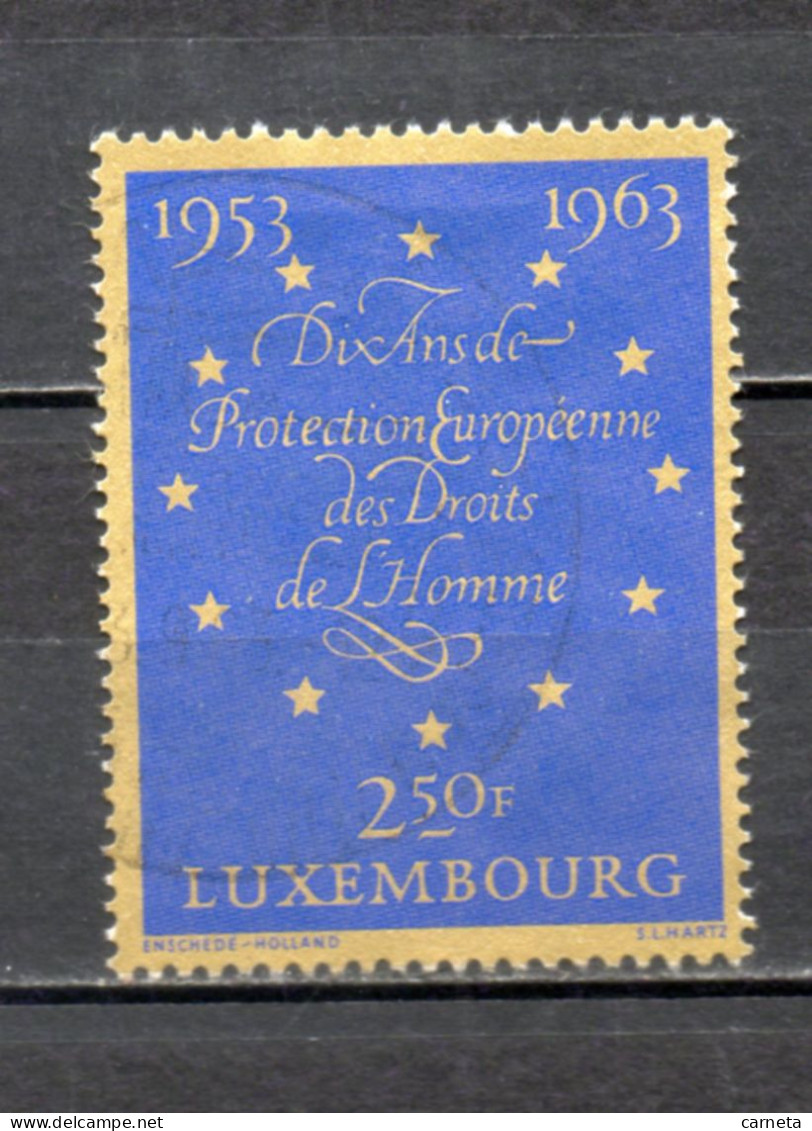 LUXEMBOURG    N° 633    OBLITERE   COTE 0.20€     DROITS DE L'HOMME - Usati