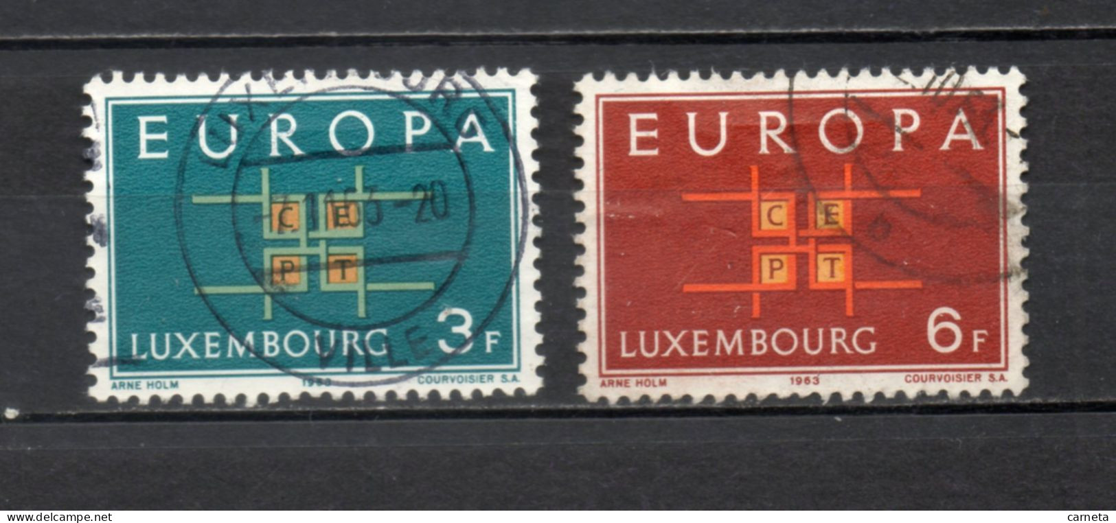 LUXEMBOURG    N° 634 + 635    OBLITERES   COTE 0.60€     EUROPA - Usati