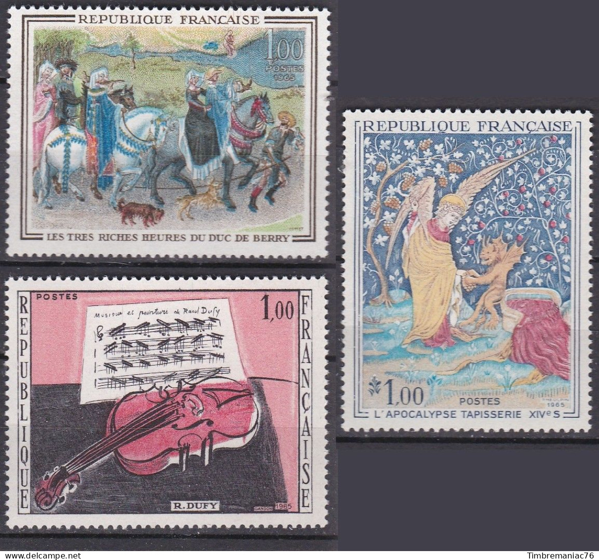 France TUC De 1965 YT 1457-1458-1459 Neufs - Andere & Zonder Classificatie