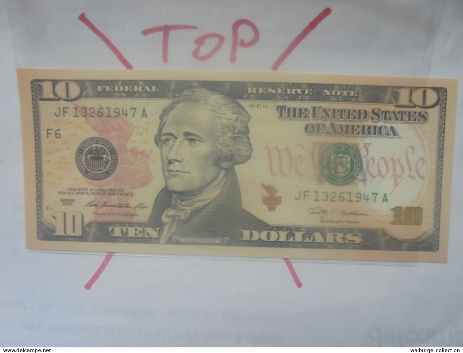 U.S.A 10$ 2009 "JF" Neuf (B.31) - Biljetten Van De  Federal Reserve (1928-...)