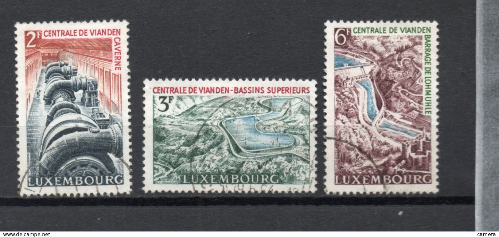 LUXEMBOURG    N° 644 à 646    OBLITERES   COTE 0.90€     BARRAGE CENTRALE - Used Stamps