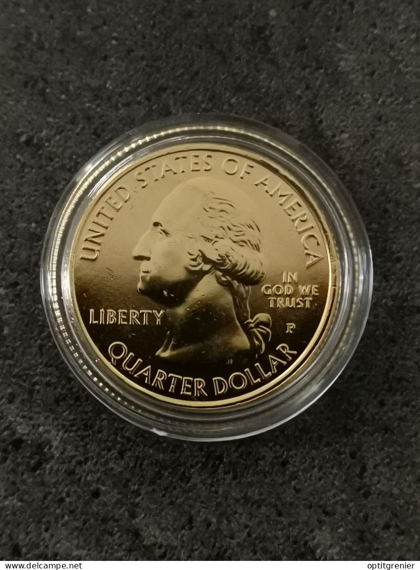 NATIONAL PARKS QUARTER DOLLAR 2013 P MARYLAND FORT MC HENRY / CUPRONICKEL DORURE OR 24 CARATS / USA / + CERTIFICAT - 2010-...: National Parks