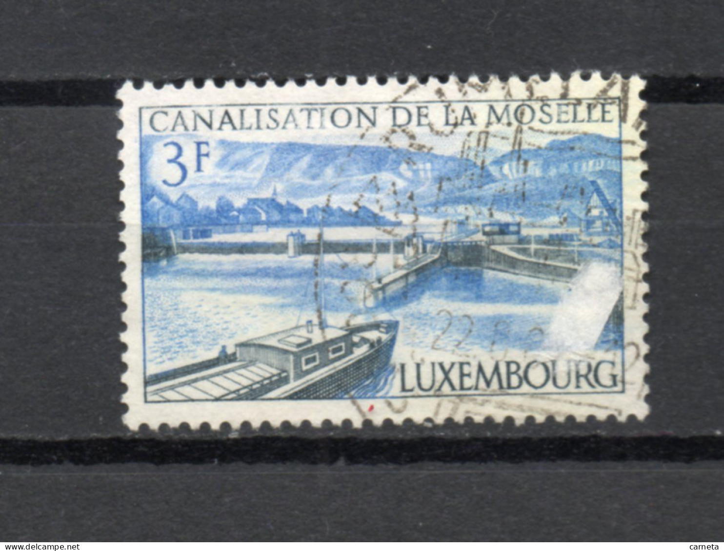 LUXEMBOURG    N° 647    OBLITERE   COTE 0.30€     CANAL - Usados