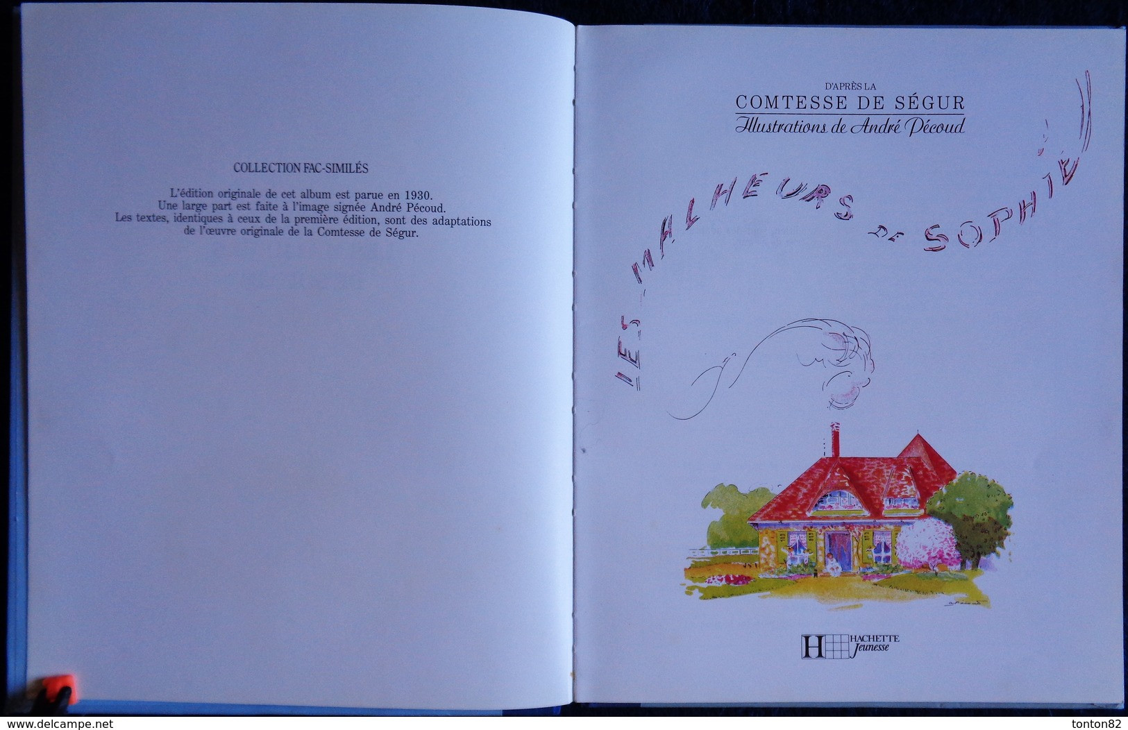 Comtesse De Ségur - Les Malheurs De Sophie - Hachette Jeunesse - ( 1991 ) - Illustrations Couleurs André Pécoud . - Hachette