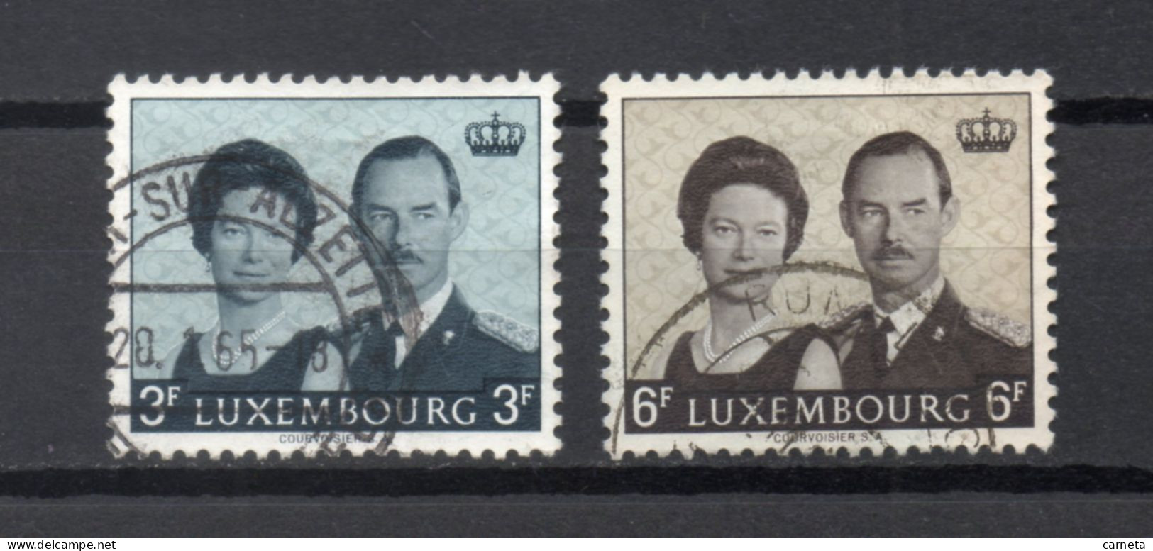 LUXEMBOURG    N° 652 + 653     OBLITERES   COTE 0.75€    DUCHESSE GRAND DUC - Oblitérés