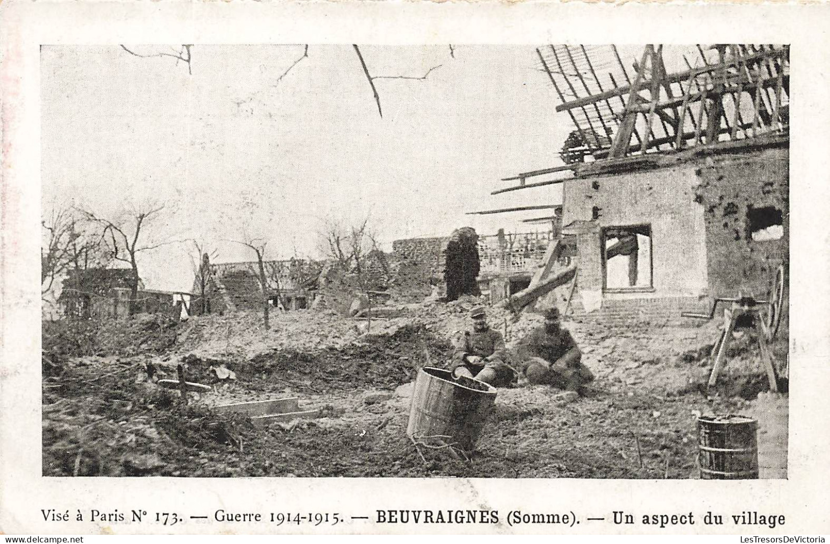 FRANCE - Beauvraignes - Un Aspect Du Village - Guerre 1914-1915 - Visé à Paris - Carte Postale Ancienne - Beuvraignes