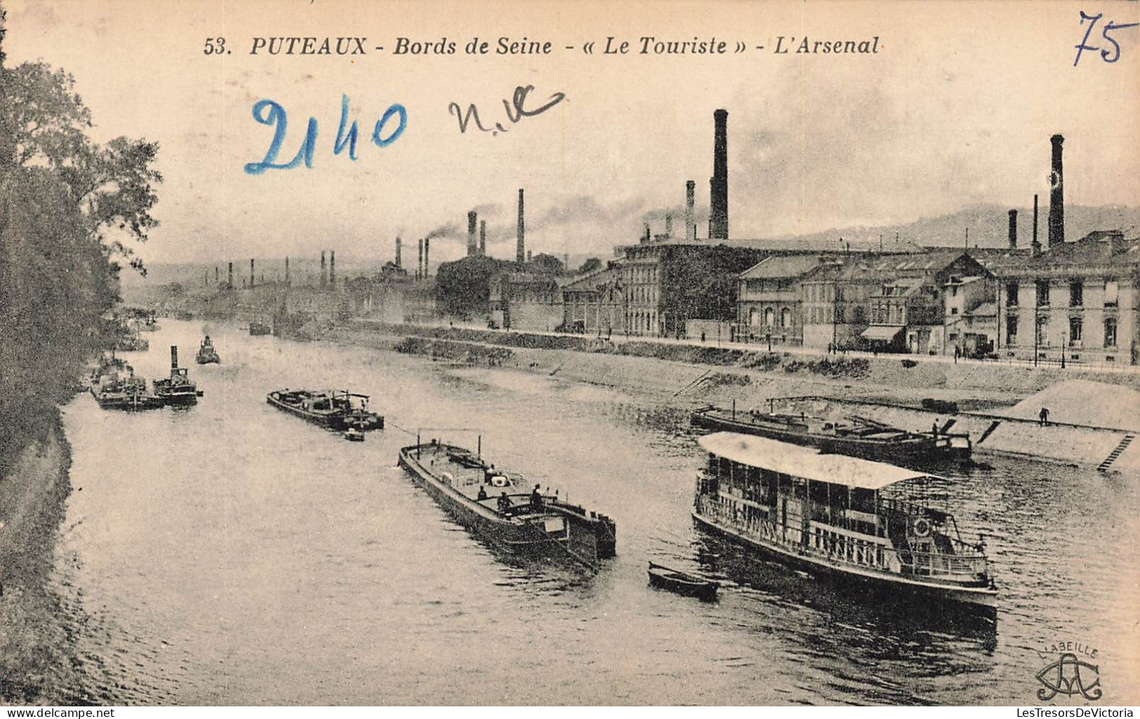 FRANCE - Puteaux - Bords De Seine - Le Touriste - L'Arsenal - Carte Postale Ancienne - Puteaux