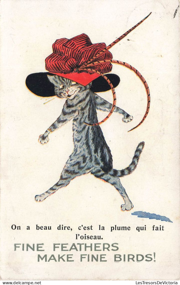 ILLUSTRATEUR - Violet Robert - Fine Feathers Make Fine Birds ! - Chat Humanisé - On A Beau Dire - Carte Postale Ancienne - Robert