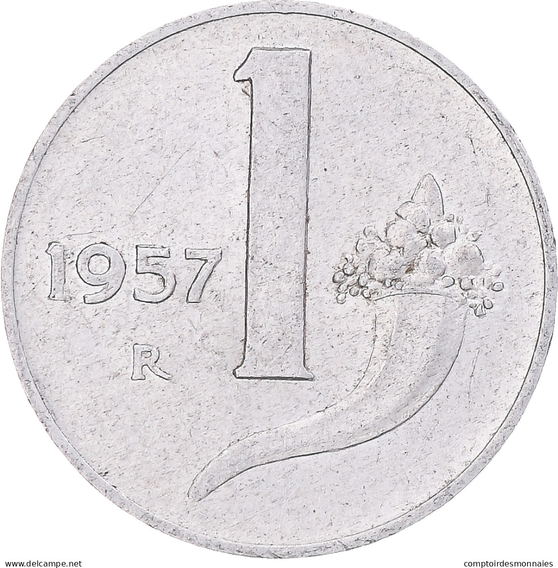 Monnaie, Italie, Lira, 1957, Rome, TTB, Aluminium, KM:91 - 1 Lira