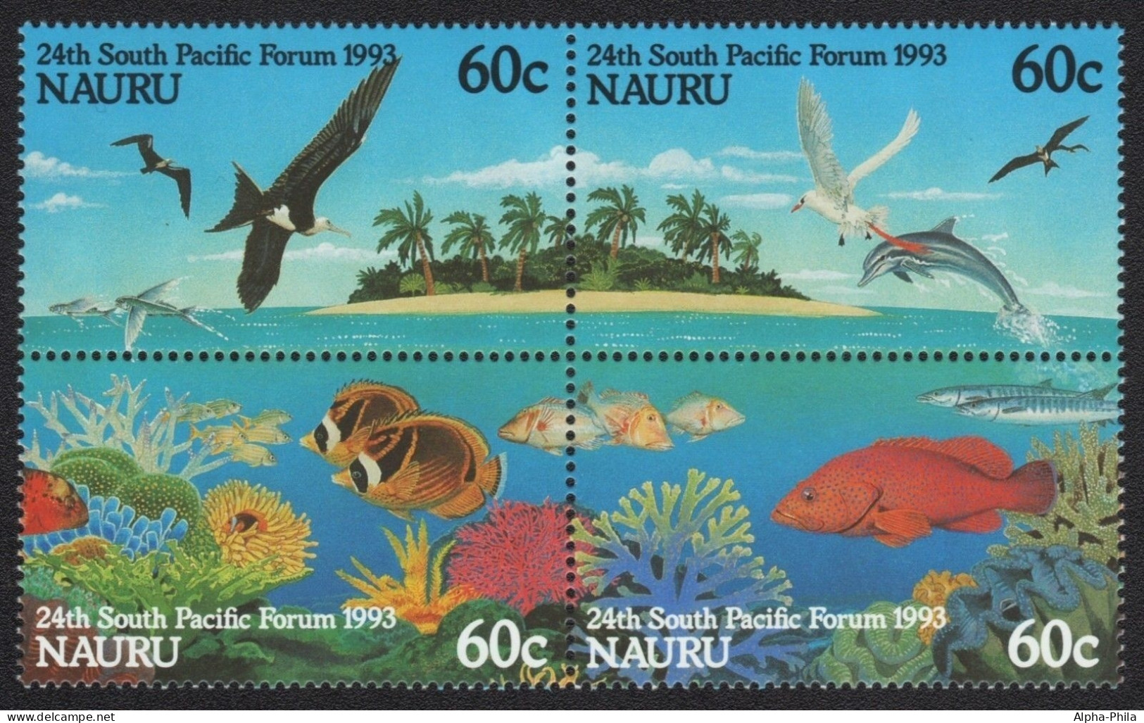 Nauru 1993 - Mi-Nr. 394-397 ** - MNH - Meeresleben / Marine Life - Nauru