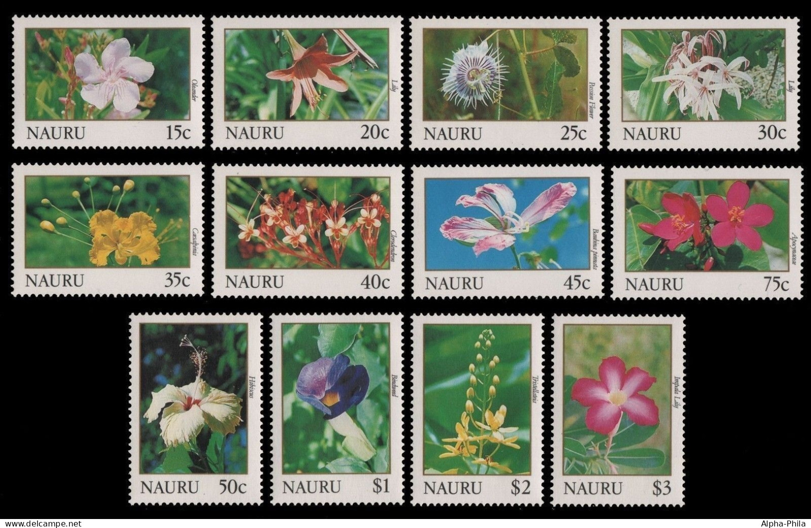 Nauru 1991 - Mi-Nr. 375-386 ** - MNH - Blumen / Flowers - Nauru