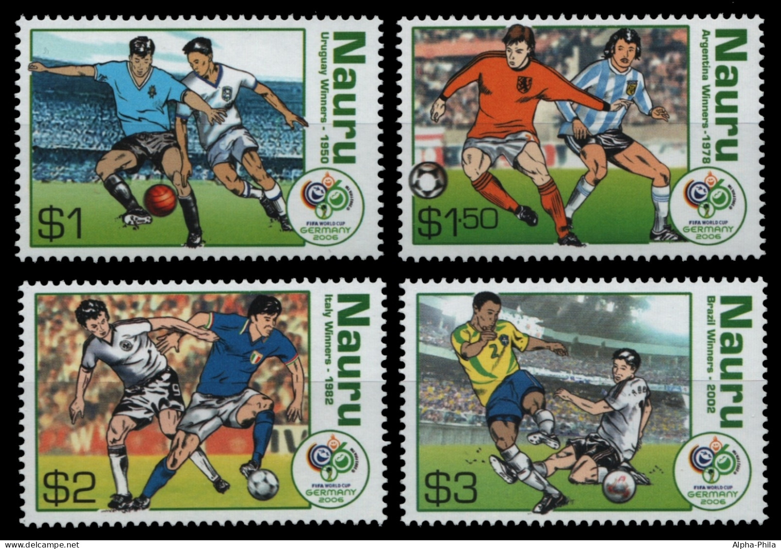 Nauru 2006 - Mi-Nr. 634-637 ** - MNH - Fußball / Soccer - Nauru