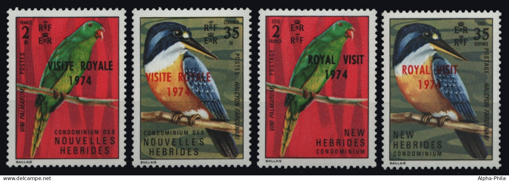 Neue Hebriden 1973 - Mi-Nr. 375-376 & 377-378 ** - MNH - Vögel / Birds - Ongebruikt