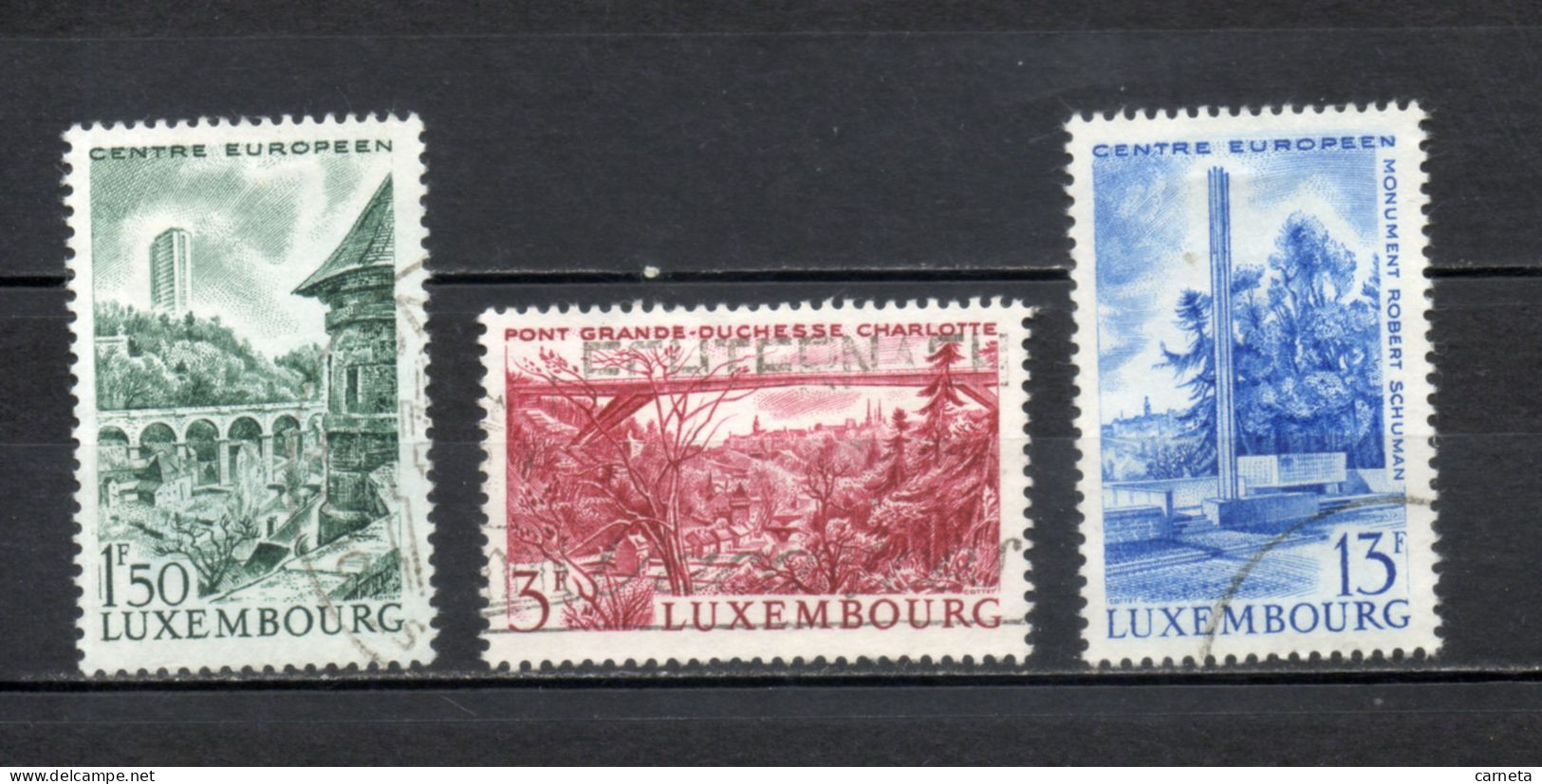 LUXEMBOURG    N° 688 à 690     OBLITERES   COTE 1.00€     PAYSAGE PONT - Used Stamps